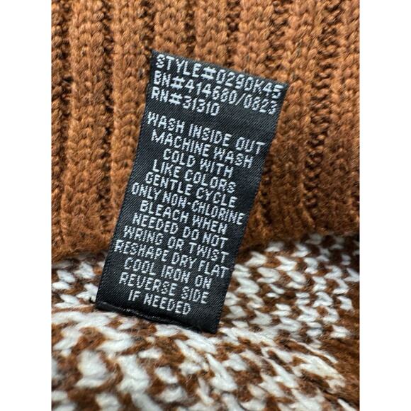 Fortune & Ivy Women’s Cardigan Sweater Size L Boho Western Knit Stripes Brown - Picture 11 of 13